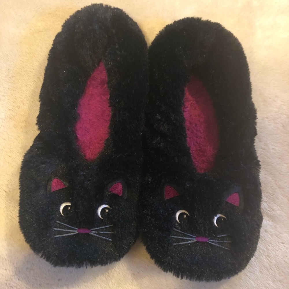 Black Cat Slippers